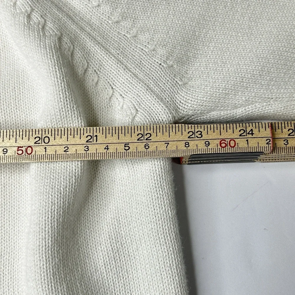 Quince 100% Organic Cotton Boyfriend Crew Neck Sweater Women's XL Ivory White